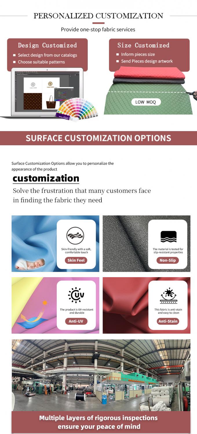 カスタムキルトPVCレザーカーフットマット 4.6mm厚 フォームパッド入り ストレッチフィット エンボス刺繍入り 車のシート ソファ バッグ用 6