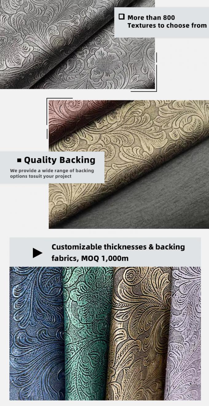 PVCフラワーパターン人工合成皮革ウォレットボックスシューズNtoebookフェイクレザーファブリック 5