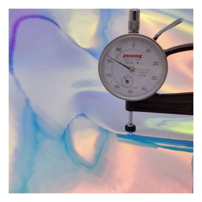 レインボーPUホログラフィックメタリックカラフルミラーレザー合成人工フェイクシューズケースハンドバッグノートブックレザーファブリック 10