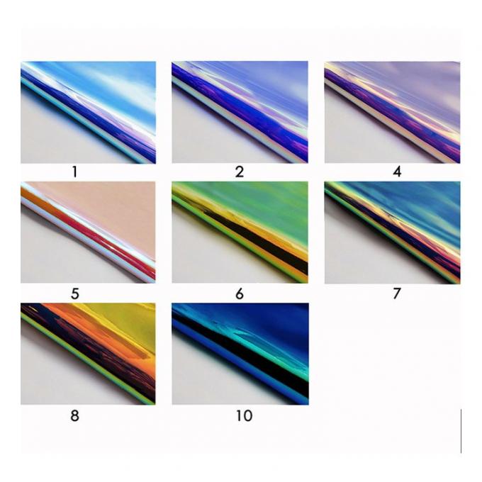 レインボーPUホログラフィックメタリックカラフルミラーレザー合成人工フェイクシューズケースハンドバッグノートブックレザーファブリック 14