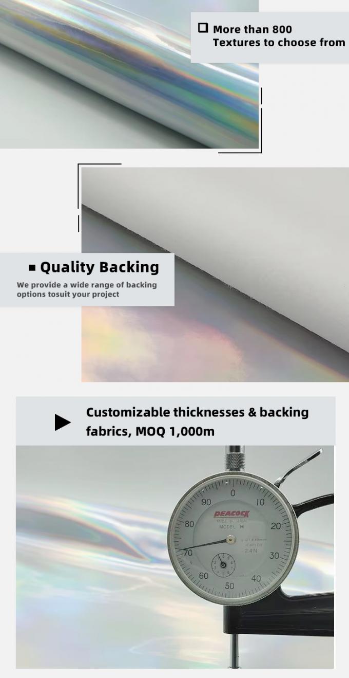 レインボーPU ホログラフィックレーザーフィルム ミラー レザー 合成 人工 偽造 レザー シューズ バニティケース ハンドバッグ レザー 織物 5