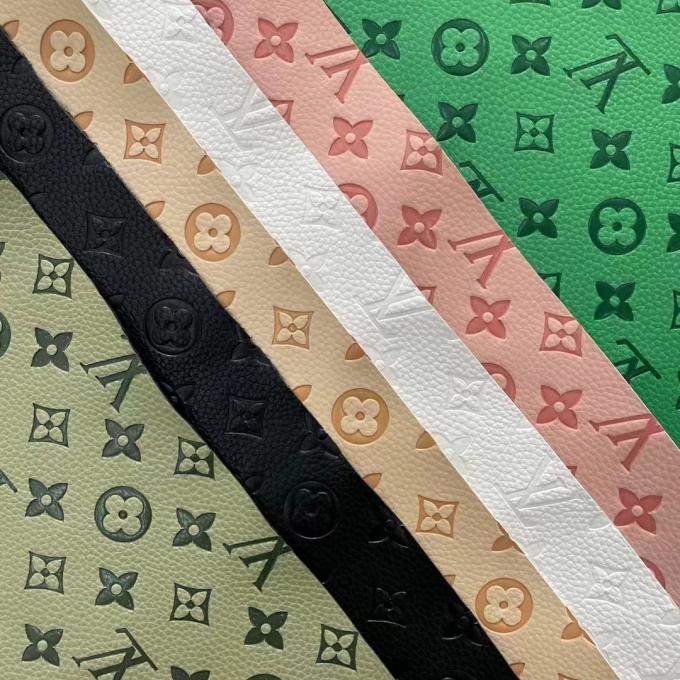 靴バッグテーブルマット用PUビニールファッションカラーチェンジエンボス合成皮革、フェイクレザー生地 16